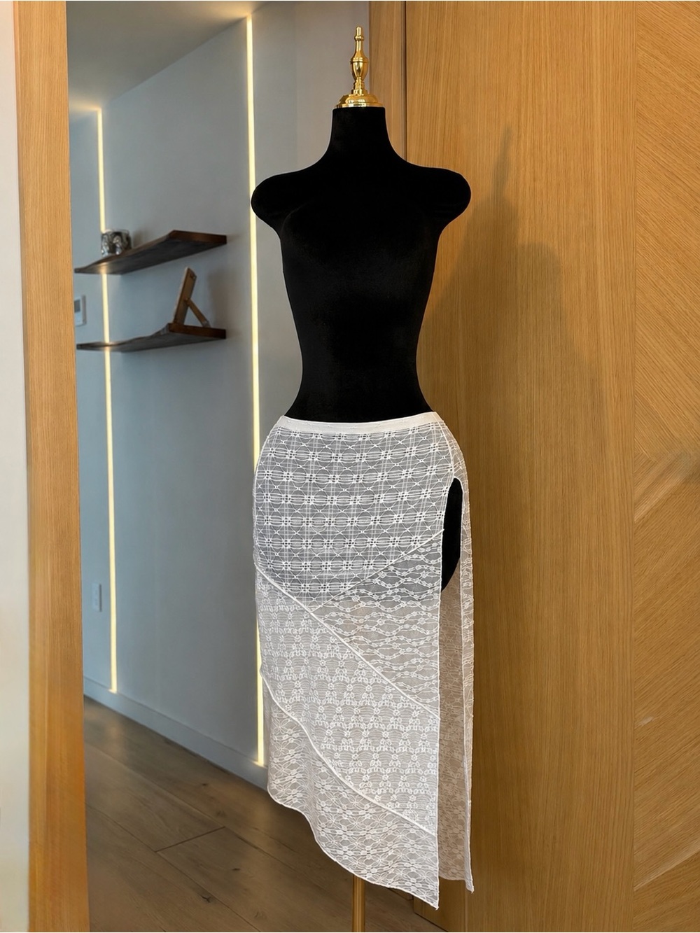 Edikted Sheer Lace Layered Maxi Skirt | Balletcore Muse